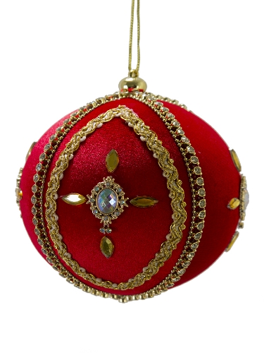 Picture of 5" JEWELED VELVET ORNAMENT