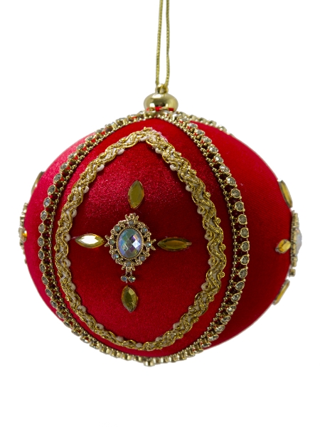 Picture of 5" JEWELED VELVET ORNAMENT