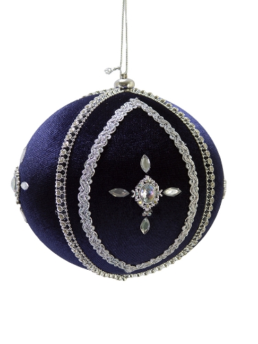 Picture of 6" JEWELED VELVET ORNAMENT