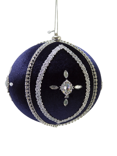 Picture of 6" JEWELED VELVET ORNAMENT