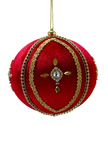Picture of 6" JEWELED VELVET ORNAMENT