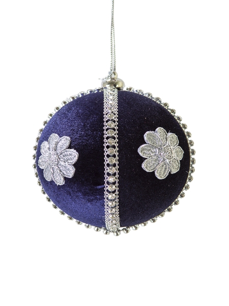 Picture of 4" VELVET FLOWER ORNAMENT