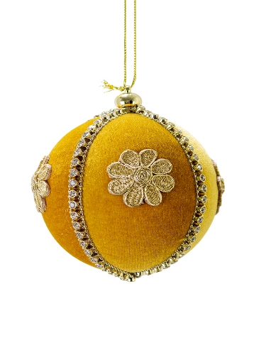 Picture of 4" VELVET FLOWER ORNAMENT