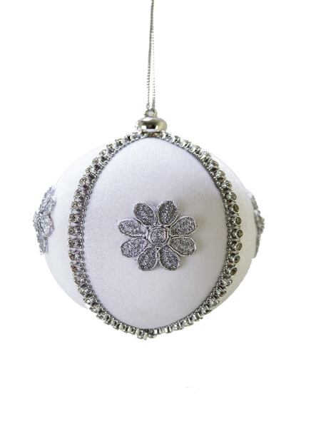 Picture of 4" VELVET FLOWER ORNAMENT