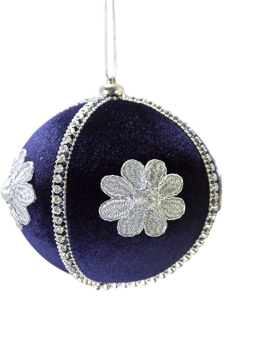 Picture of 5" VELVET FLOWER ORNAMENT