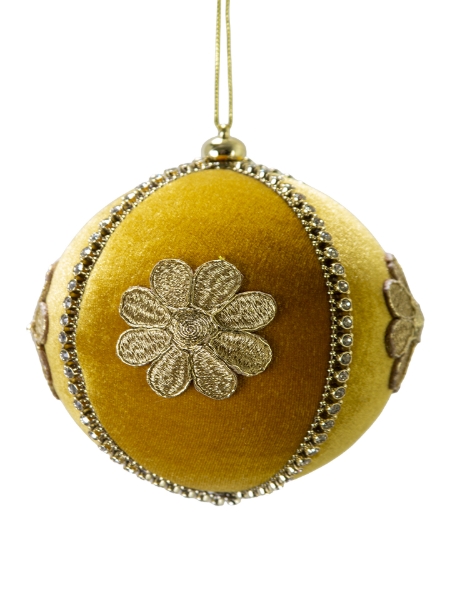Picture of 5" VELVET FLOWER ORNAMENT