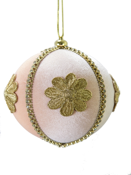 Picture of 5" VELVET FLOWER ORNAMENT