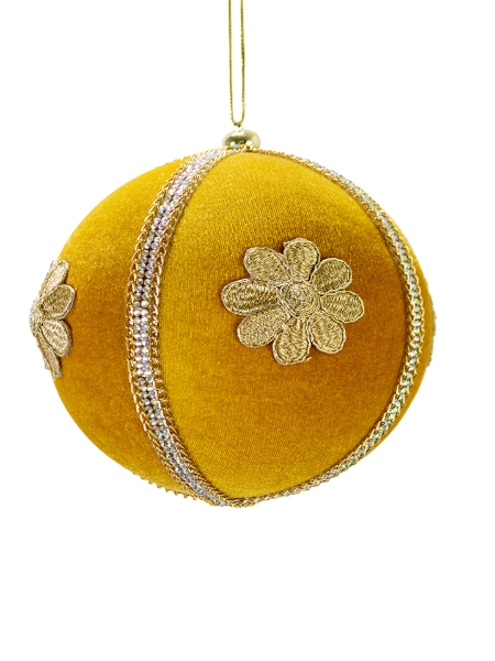Picture of 6" VELVET FLOWER ORNAMENT
