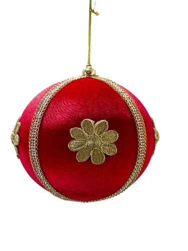 Picture of 6" VELVET FLOWER ORNAMENT