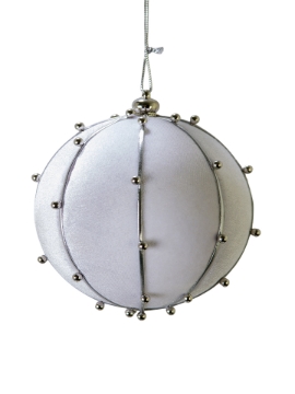 Picture of 5" BEADED VELVET BALL ORNAMENT