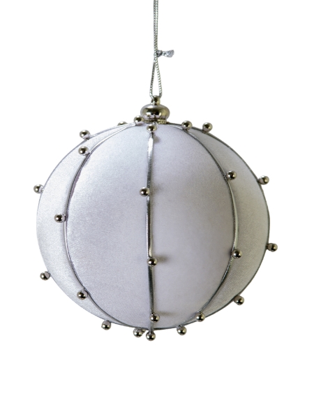 Picture of 5" BEADED VELVET BALL ORNAMENT