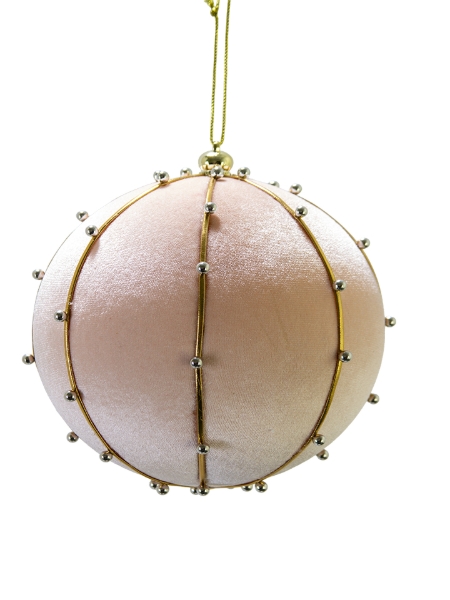 Picture of 6" BEADED VELVET BALL ORNAMENT