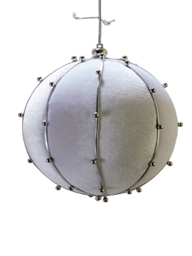 Picture of 6" BEADED VELVET BALL ORNAMENT
