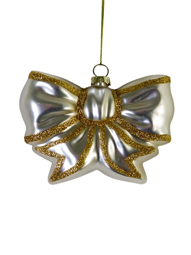 Picture of 4" GLASS BOW ORNAMENT