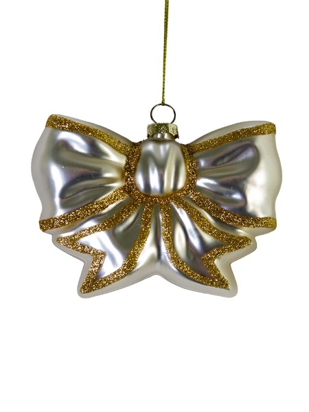 Picture of 4" GLASS BOW ORNAMENT