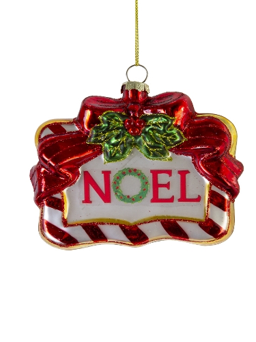 Picture of 4" GLASS NOEL ORNAMENT