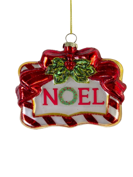 Picture of 4" GLASS NOEL ORNAMENT