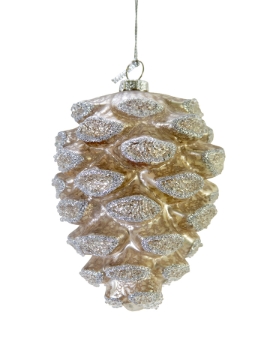 Picture of 5" GLASS PINE CONE ORNAMENT