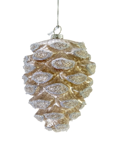 Picture of 5" GLASS PINE CONE ORNAMENT
