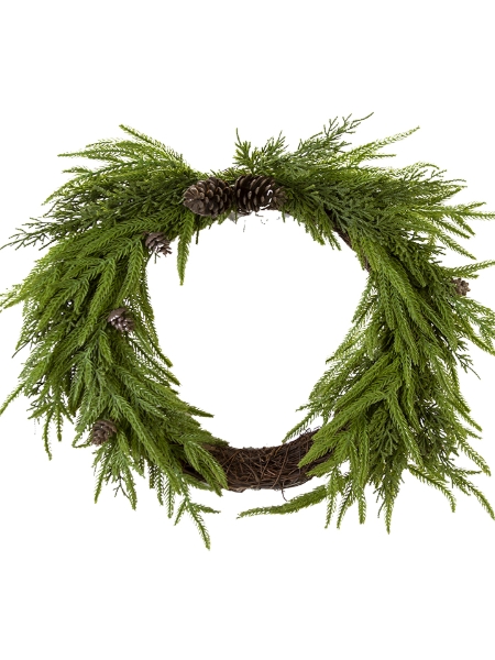 Picture of 21" CEDAR MIX CONE WREATH