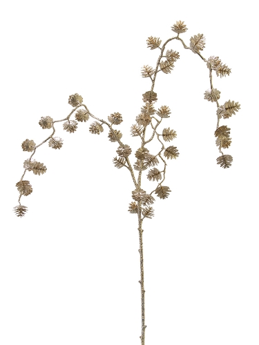 Picture of 37" HANGING GLITTER PINECONE SPRAY