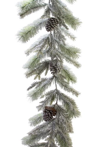 Picture of 6' FLOCKED PINE CONE GARLAND