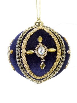 Picture of 4" JEWELED VELVET ORNAMENT
